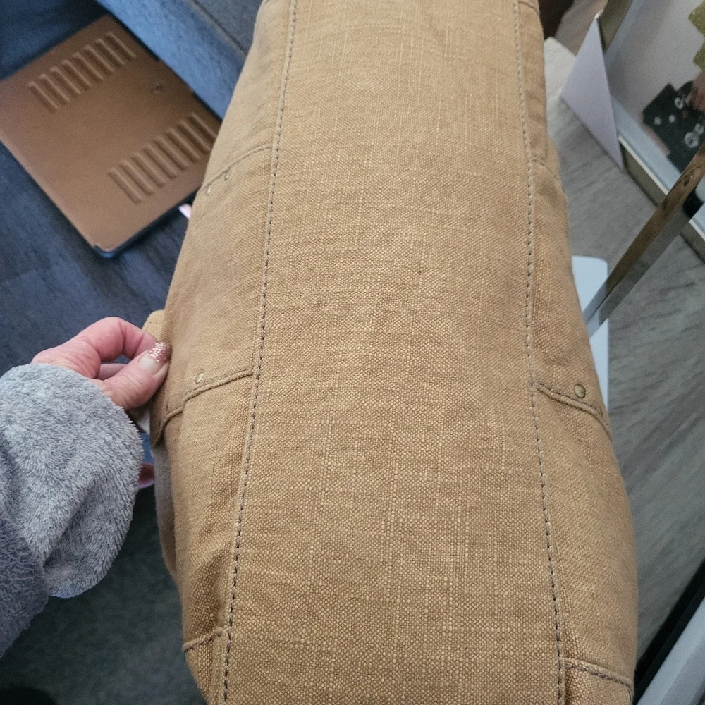 Fossil Brown Linen Bag